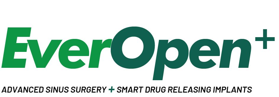 Everopen+ Advanced Sinus Surgery Abu Dhabi logo featuring drug releasing implant technology
